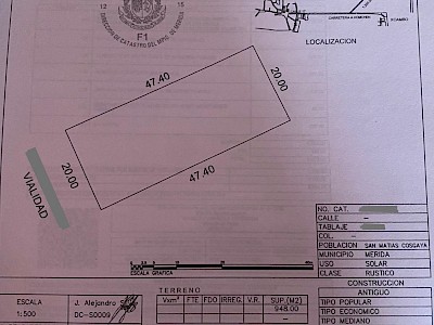 TERRENO DE 948m2 EN VENTA EN GRAN PAKAL EN COSGAYA