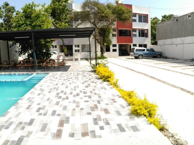 DEPARTAMENTO EN VENTA EN PRIVADA SAN JOSÉ EN PLANTA BAJA CON PORTÓN ELÉCTRICO, VIDEO VIGILANCIA Y ALBERCA CON PALAPA EN TUXTLA GUTIÉRREZ.