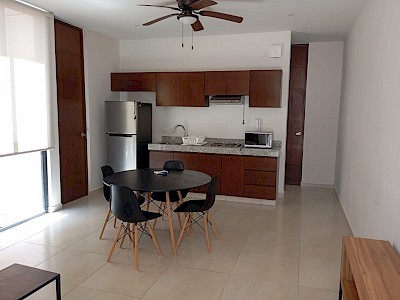 Renta de departamento dentro de privada en Temozón Norte, Mérida, Yucatán